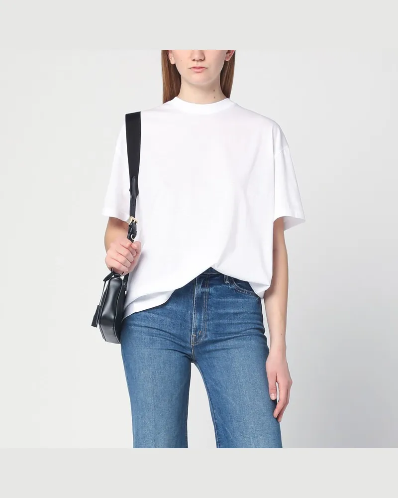 Prada Weißes Baumwoll-T-Shirt Weiß