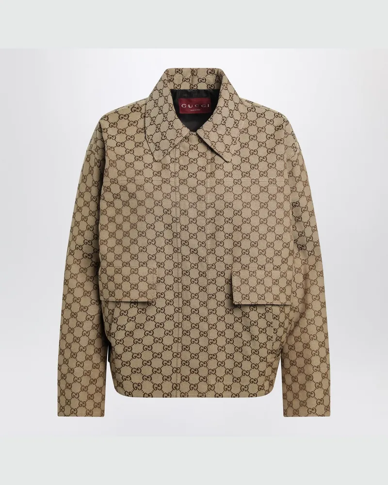 Gucci Bomberjacke aus GG-Gewebe in Beige/Braun 
