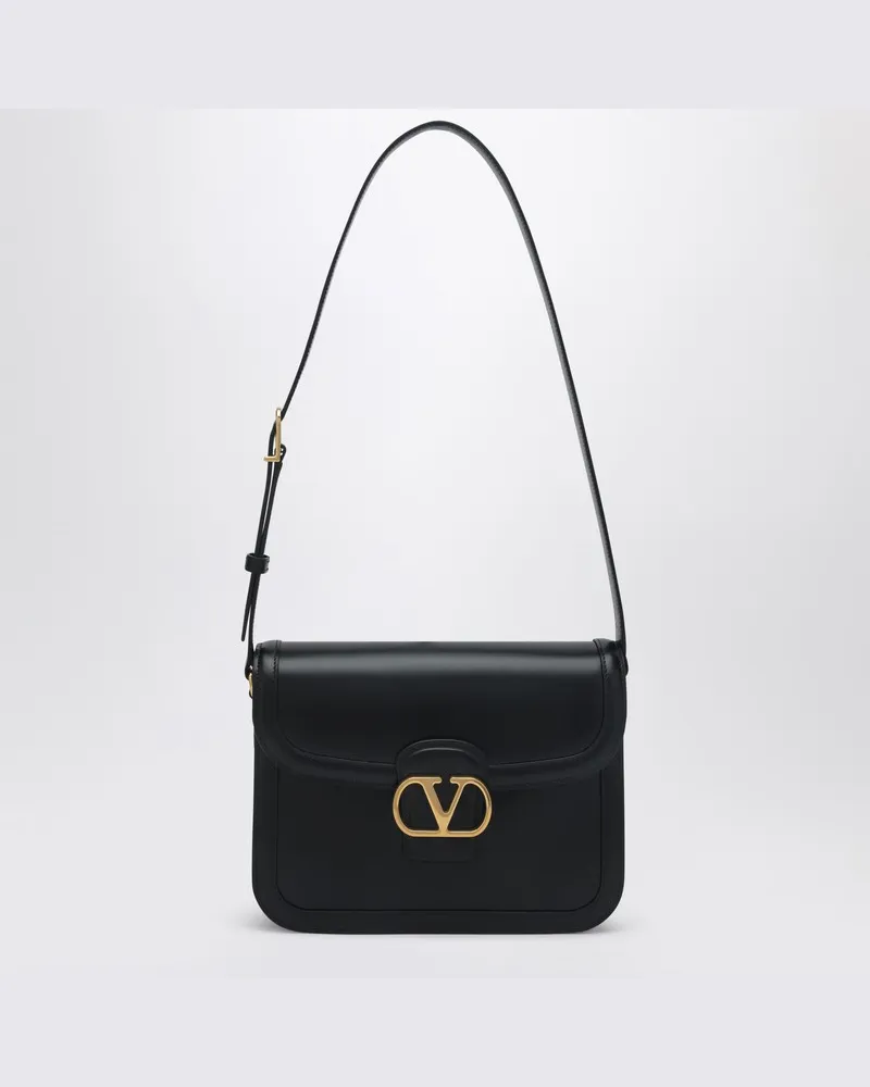 Valentino Garavani 9TO5 schwarze Leder Tasche Schwarz