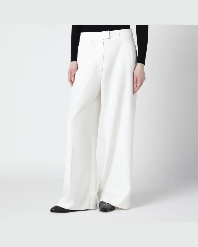 FRANKIE Shop Weiße Brickell Hose aus Wollmischung White