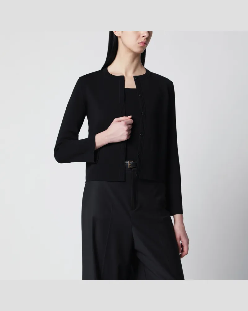 Max Mara Schwarzer Cardigan aus Viskosemischung Black
