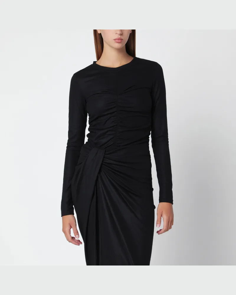 Isabel Marant Delesa schwarzes Wolljersey-Top Black