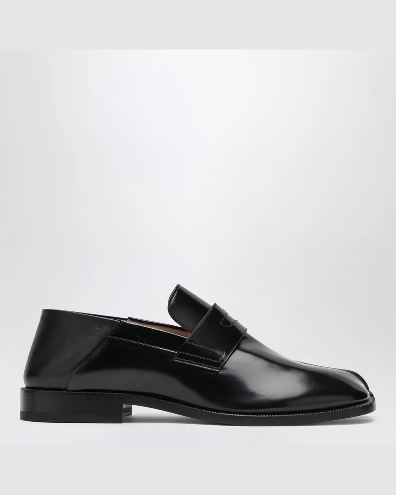 Maison Margiela Tabi-Loafer aus schwarzem Leder 