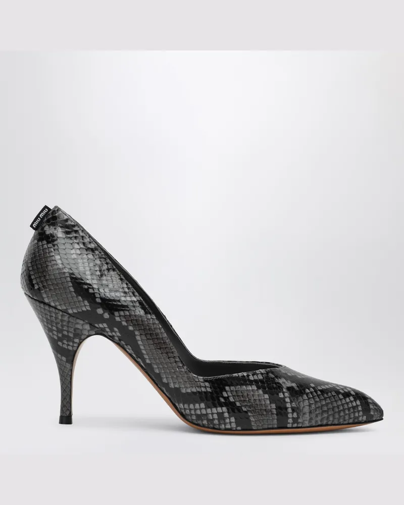 Miu Miu Ardesia Pumps aus Ayers-Leder mit Python-Print Red
