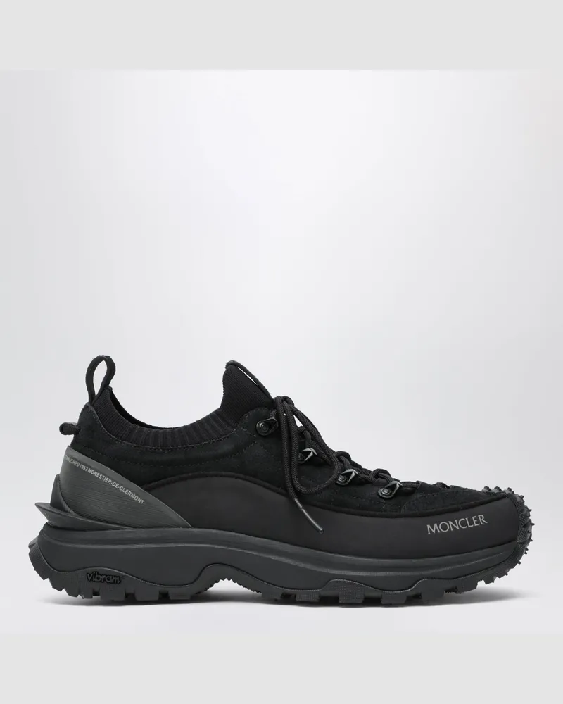 Moncler Trailgrip Lite3 Sneaker aus Nubuk und Wildleder schwarz Black