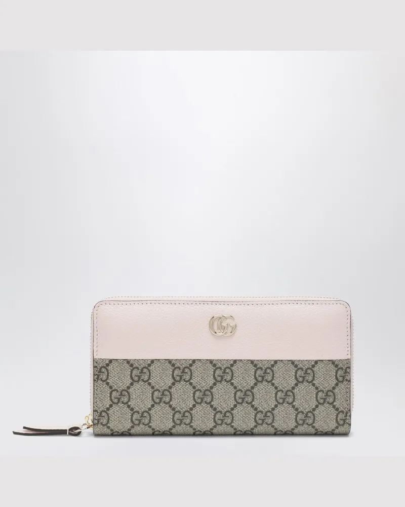Gucci GG-Marmont-Zip-Around-Portemonnaie in Marshmallow/Senf Gelb