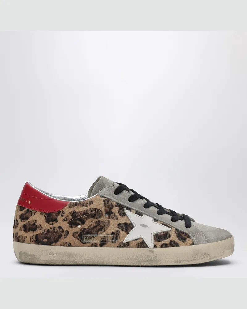 Golden Goose Super-star Sneakers aus Leoparden-Ponyfell Multicolor