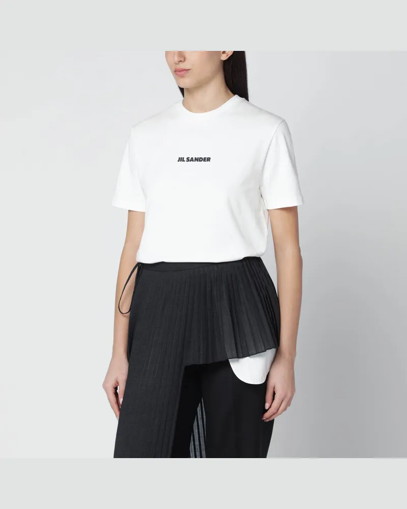 Jil Sander Weißes T-Shirt mit Logoprint White