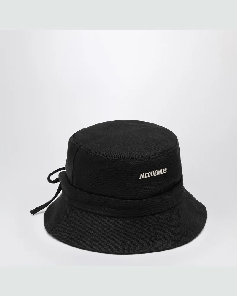 Jacquemus Schwarzer Hut Le Bob Gadjo aus Baumwolle Black