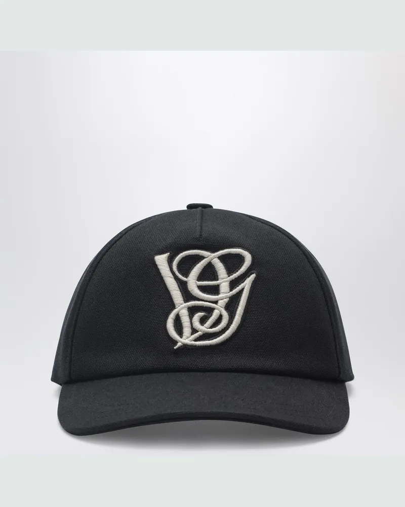 Valentino Garavani Baseballkappe aus Baumwolle mit Stickerei Black