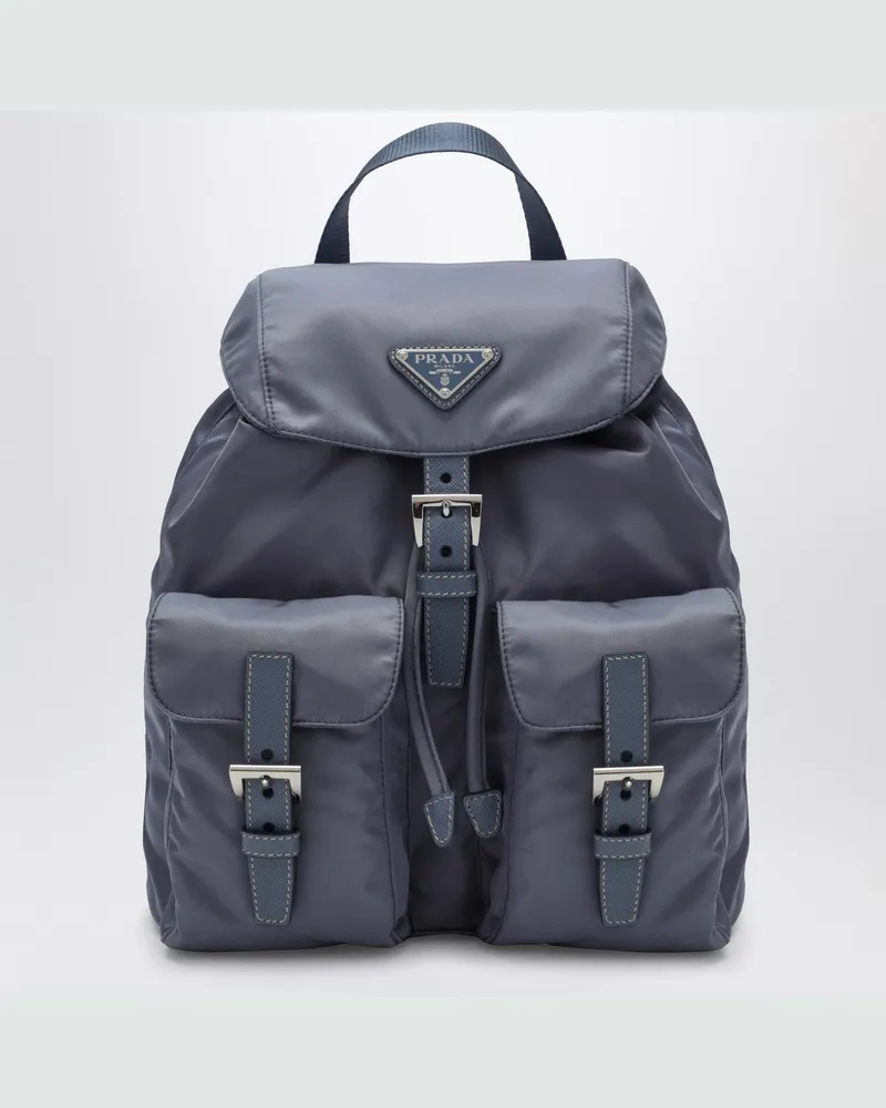 Prada Re-Edition 1978 kleiner Rucksack aus Re-Nylon in Aviator-Blau Blue