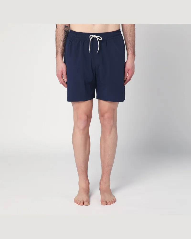 Ralph Lauren Badehose Blau Marine mit Logo Blau