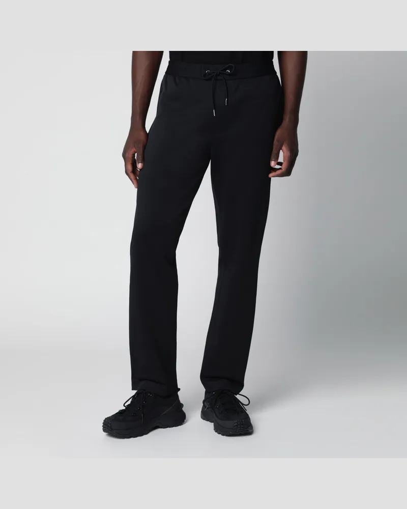 Moncler Schwarze Jogginghose mit Logo-Patch Black