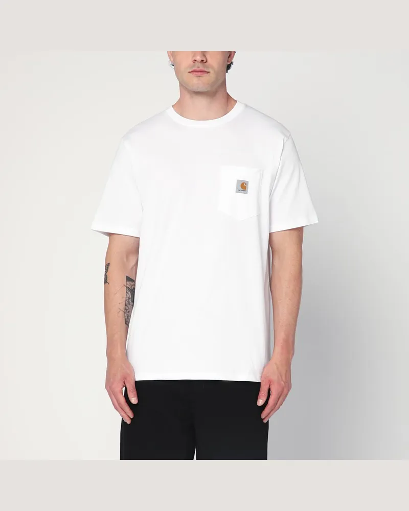 Carhartt WIP Weißes S/S Pocket T-Shirt Weiß