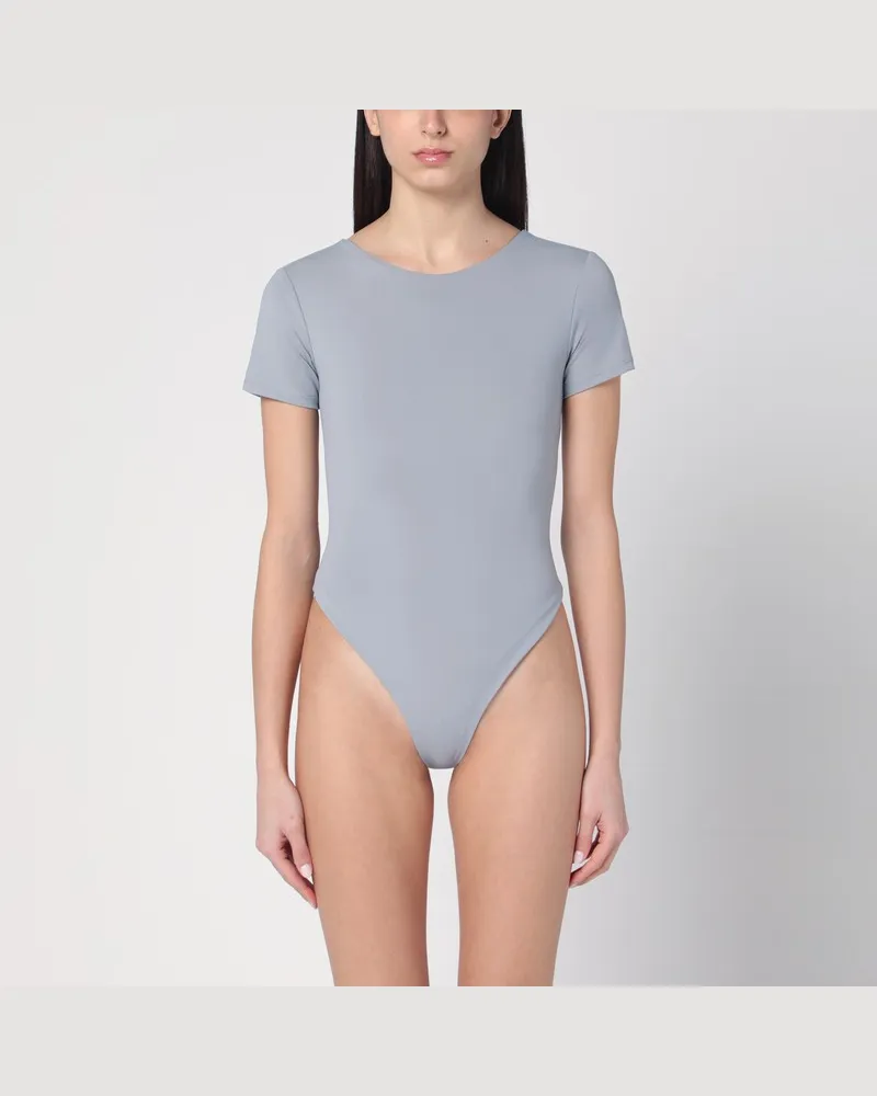 Entire Studios Grauer Bodysuit aus Nylon-Mix Grau