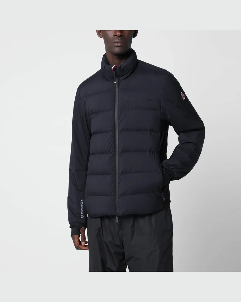 Moncler Navyblaue Jacke mit Reißverschluss aus Nylon Blue