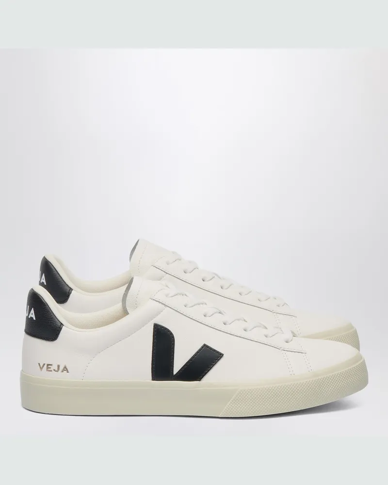 VEJA Campo Sneaker aus weißem und schwarzem Leder White