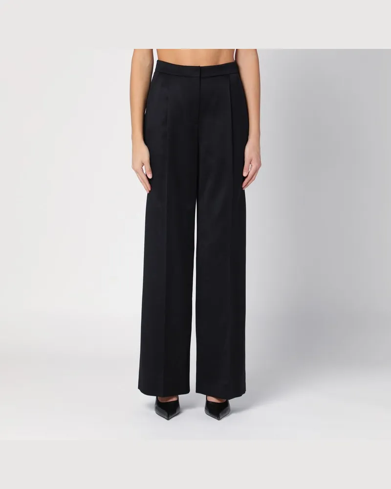 Givenchy Schwarze Wollhose mit weiter Passform Schwarz