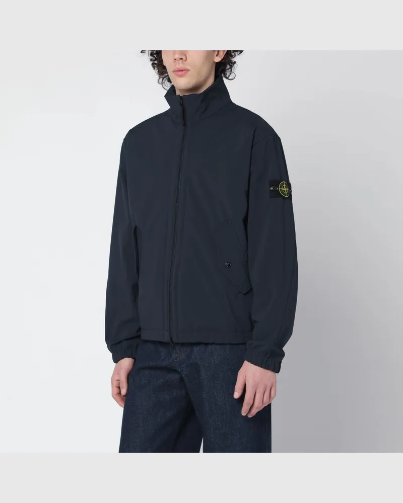 Stone Island Marineblaue Jacke mit Reißverschluss Blau