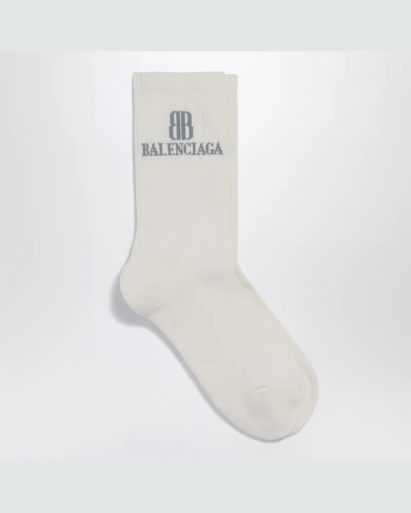 Balenciaga Nano BB Socken aus weißem Baumwollmix 