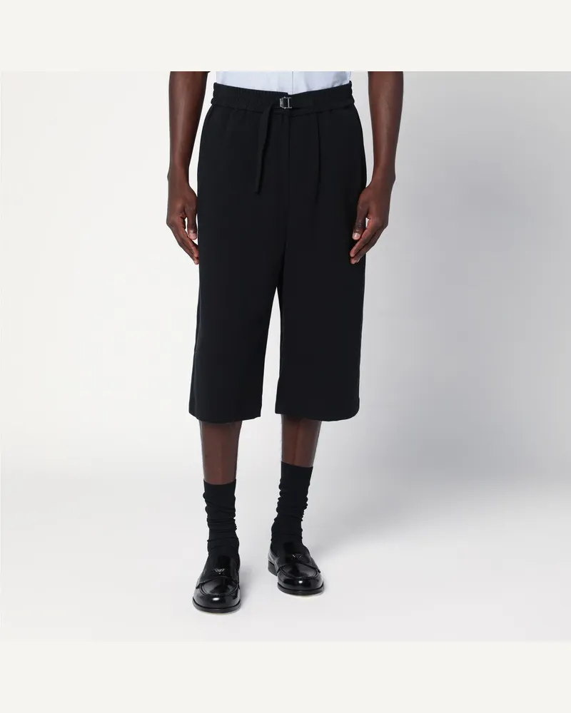 AMI Paris Bermuda weit schwarz in Baumwolle Schwarz