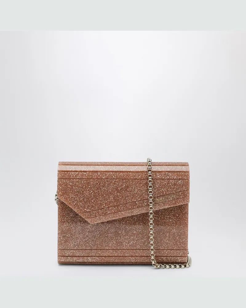 Jimmy Choo Candy Clutch aus rosafarbenem Glitzer-Acrylstoff Pink