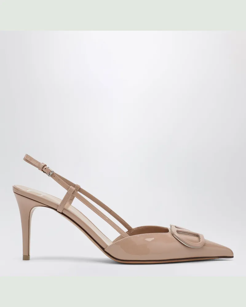 Valentino Garavani VLogo Signature Slingback-Pumps aus puderrosa Lackleder Pink