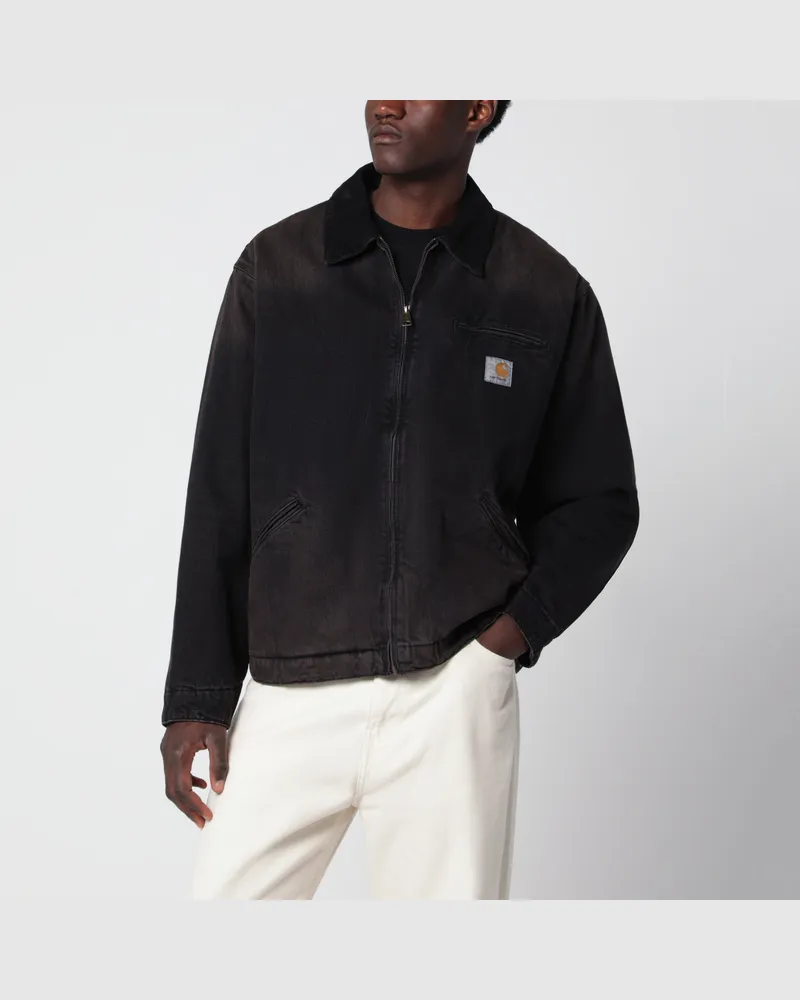 Carhartt WIP OG Detroit Jeansjacke aus schwarzer Baumwolle Black