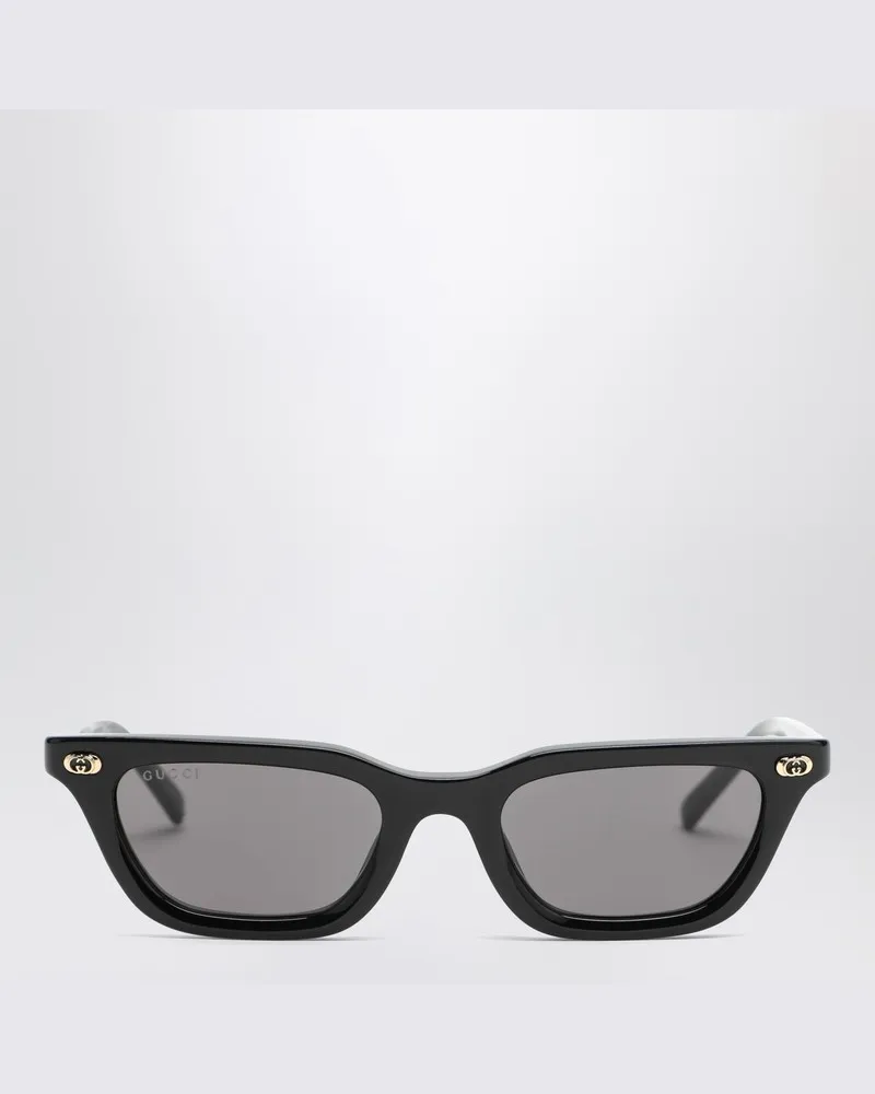 Gucci Schwarze Katzenaugen-Sonnenbrille Schwarz