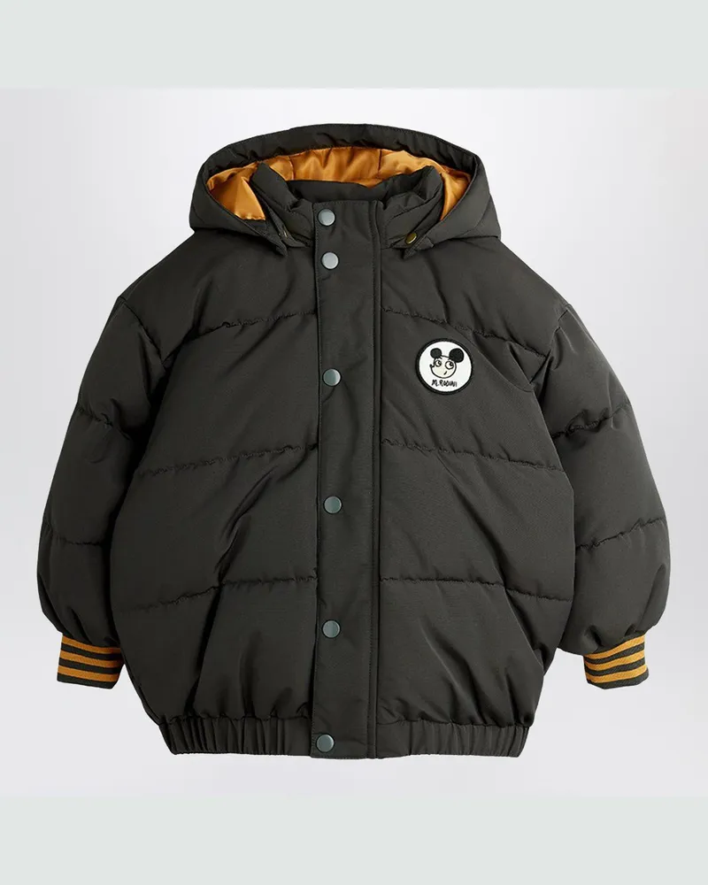 Mini Rodini Schwarze Ritzratz-Pufferjacke Black