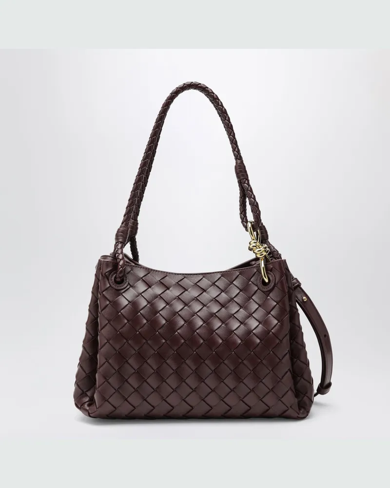 Bottega Veneta Mittelgroße Parachute-Tasche Deep Mahogany Burgundy