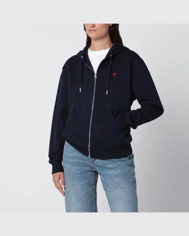 AMI Paris Ami de Coeur Kapuzenpullover mitternachtsblau Blue