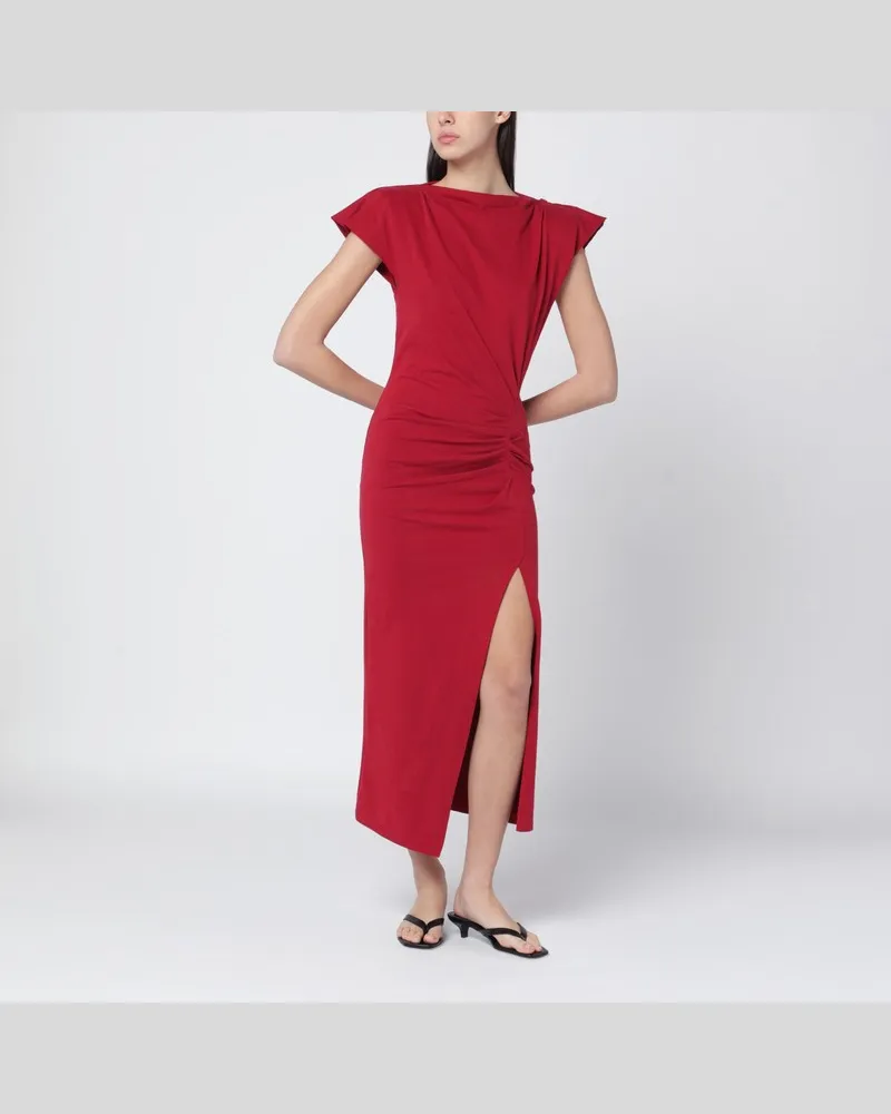 Isabel Marant Langes kirschfarbenes Nadela-Jersey-Kleid Rot