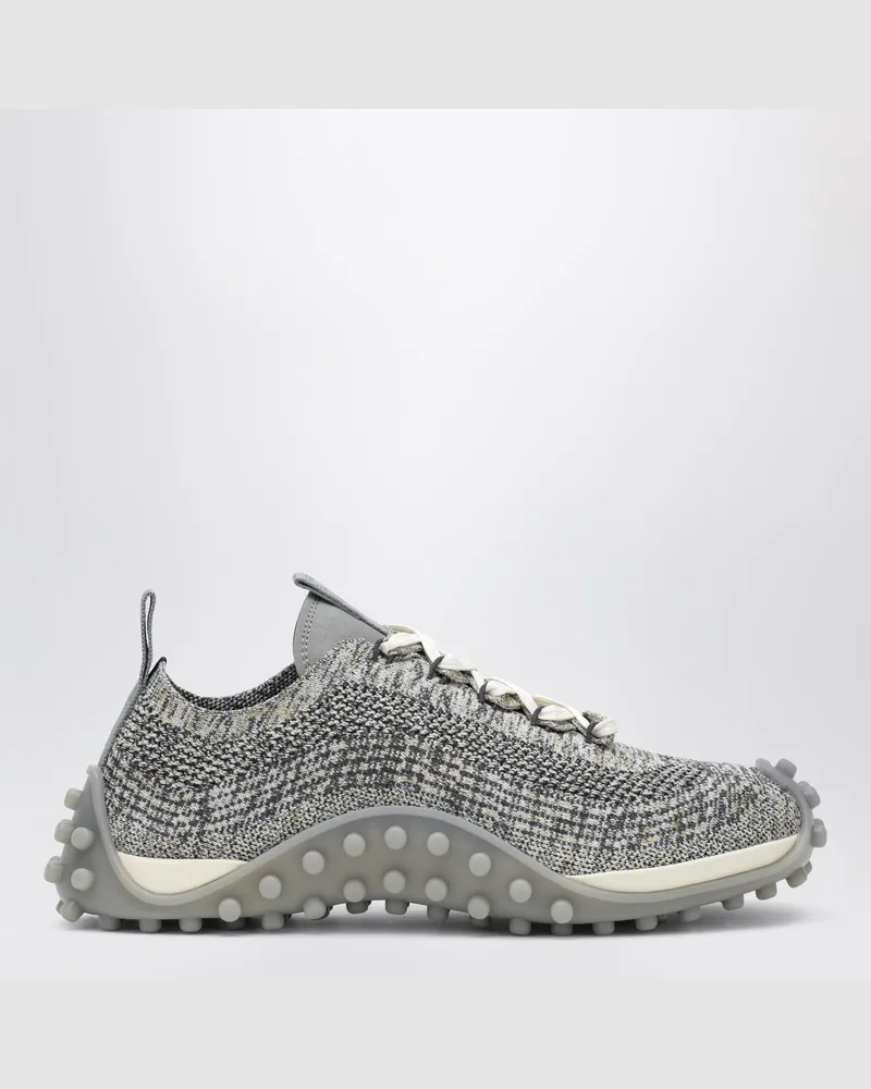 AMI Paris Mirage Sneaker aus Mesh in Grau und Elfenbein Grey