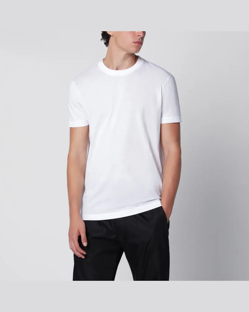 Prada Set aus drei weißen Baumwoll-T-Shirts White