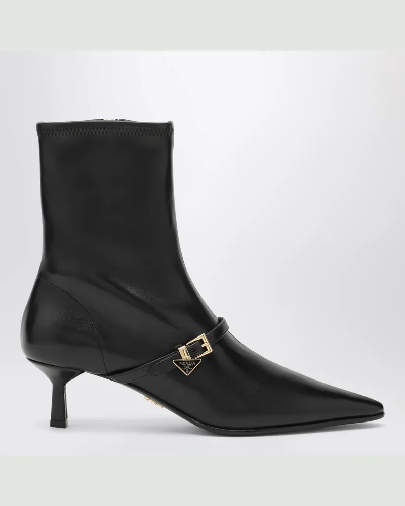 Prada Black ankle boots in stretch nappa leather Black