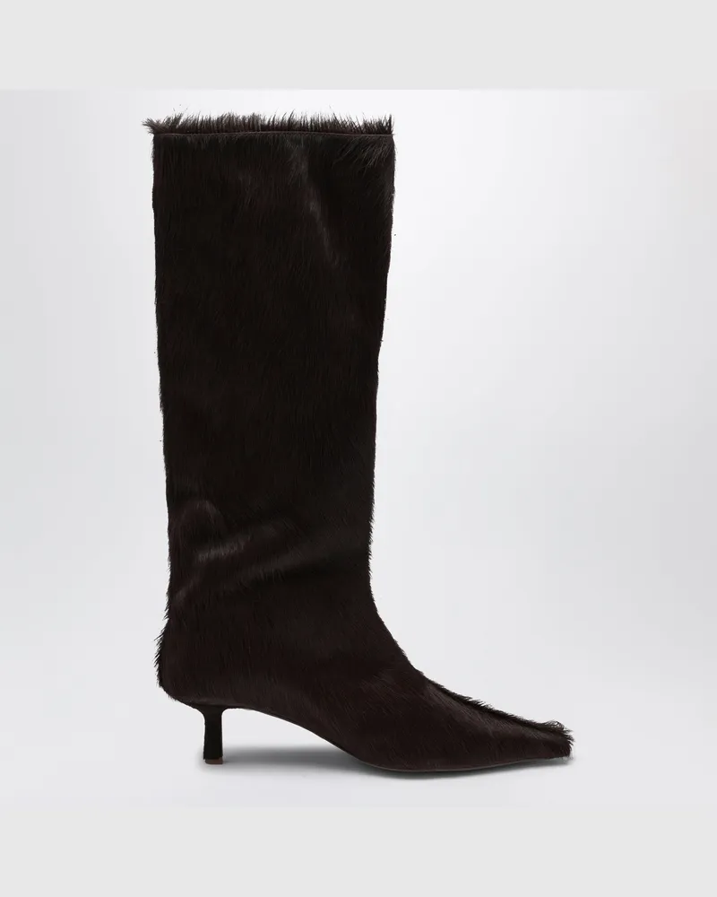 SENSO Braune Telkai Stiefel aus Kalbshaar Brown