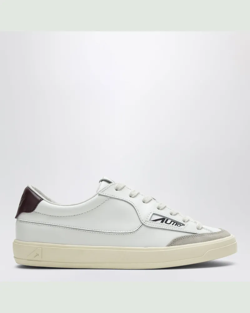 AUTRY Weiß/feigenfarbene Windscape Low Sneakers aus Leder White