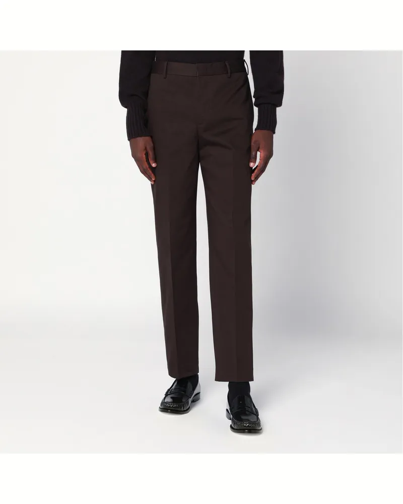 PT TORINO Braune Hose aus Baumwolle Brown