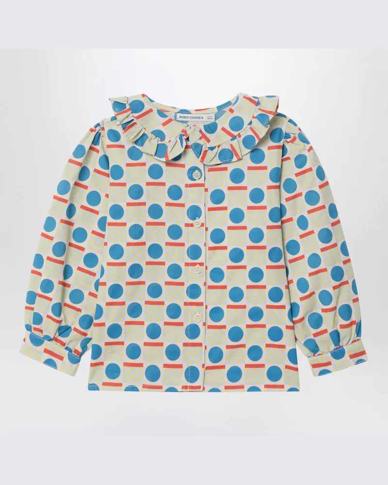 BOBO CHOSES Baumwollbluse mit geometrischen Mustern Weiß