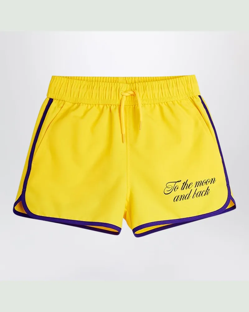 Mini Rodini Gelbe To the Moon and Back Badeshorts Yellow