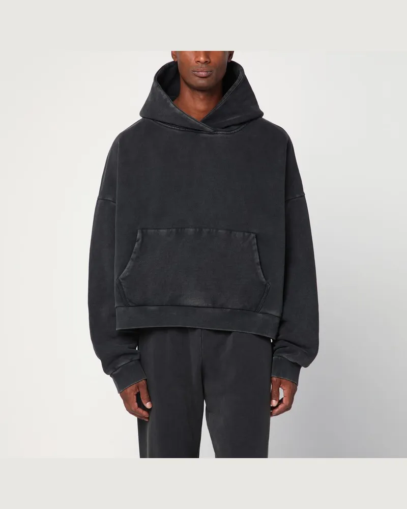 Entire Studios Verwaschenes schwarzes Sweatshirt aus Baumwolle Schwarz