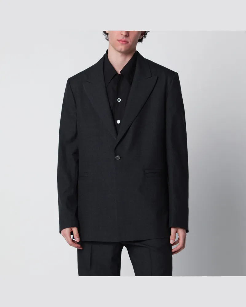 Namacheko Einreihige Jacke Graues Muster aus Wolle Grey