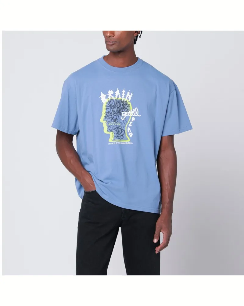 Brain Dead Hellblaues Ringing Ear T-Shirt Blau