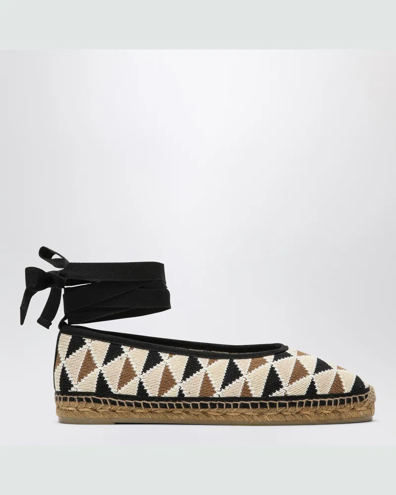Castañer Niedrige Espadrilles Carina aus mehrfarbigem Häkelwerk 