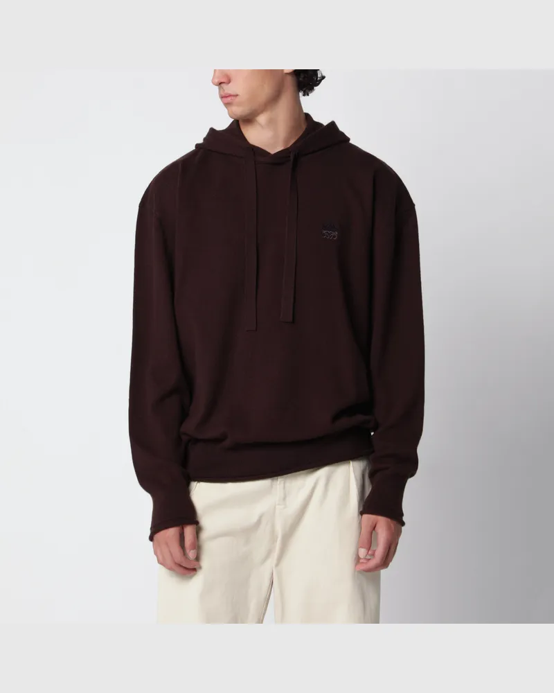 Loewe Dunkelbraunes Kapuzensweatshirt Brown