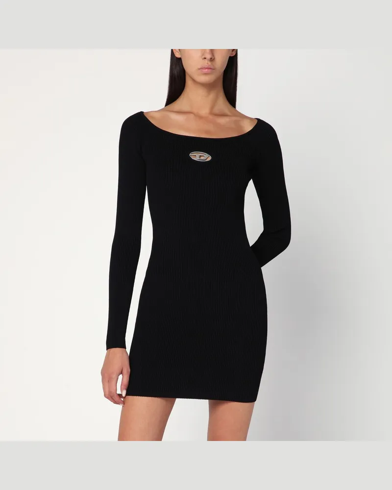 Diesel Schwarzes M-Vera-Minikleid Schwarz