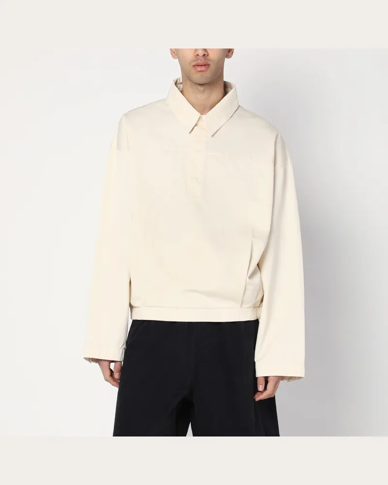 Entire Studios Elfenbeinfarbenes Hemd aus Baumwolle White