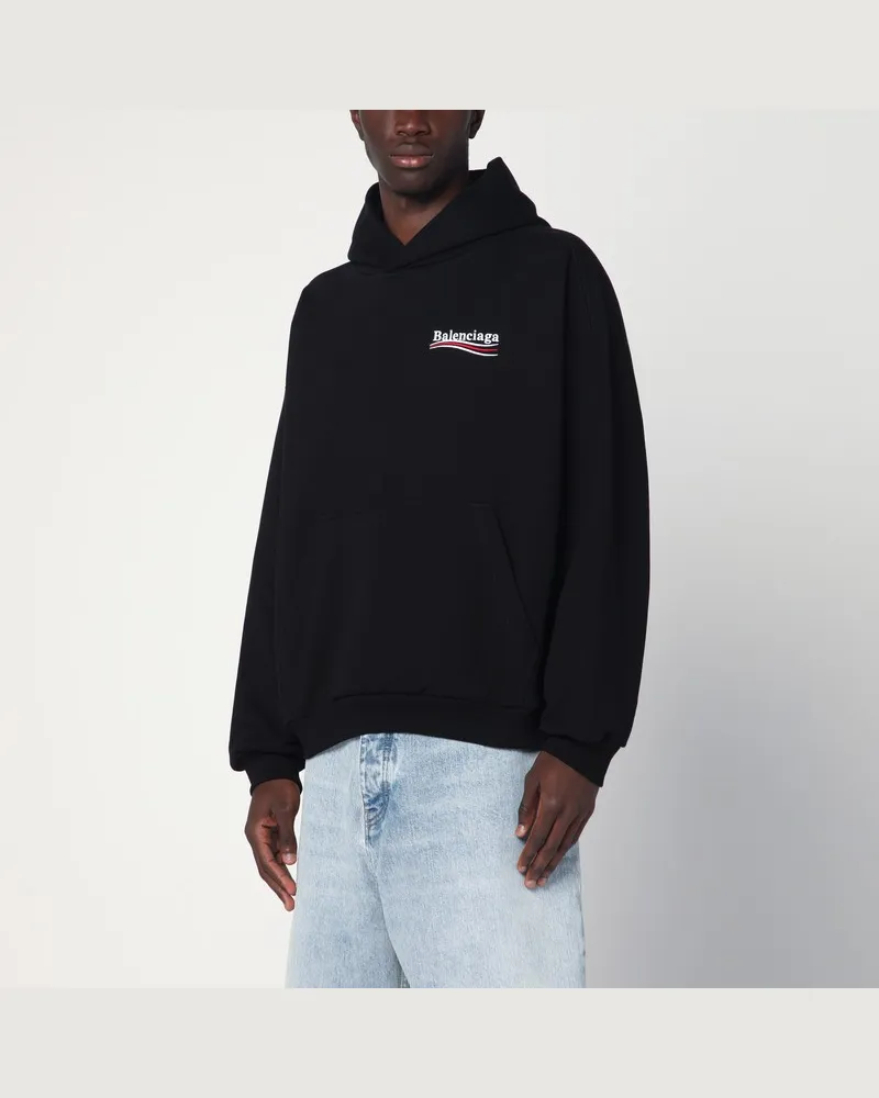 Balenciaga Schwarzes Political Campaign Sweatshirt Schwarz