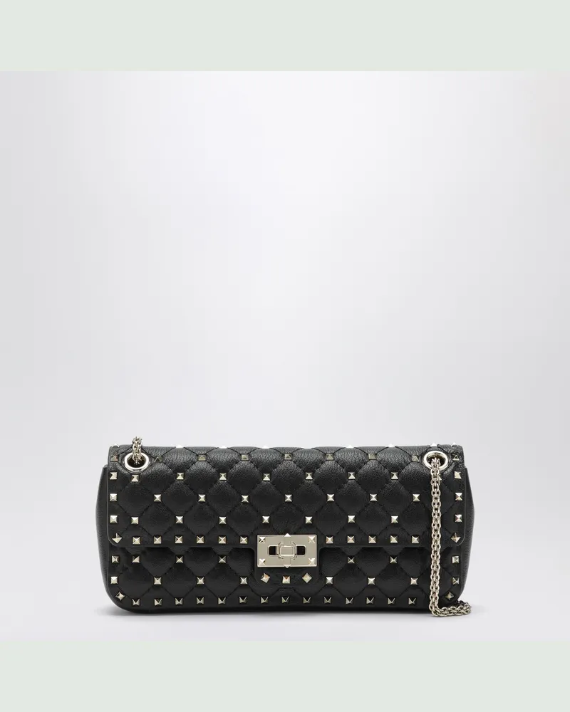 Valentino Garavani Schwarze Rockstud Spike Tasche aus Leder Black